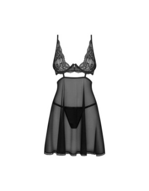 Nutris babydoll et String - Noire