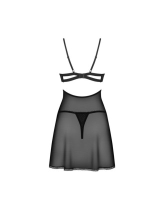 Nutris babydoll et String - Noire