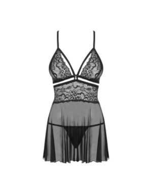 838-BAB-1 babydoll - Noir