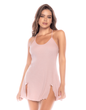 Nuisette rose côtelé confort intemporel– Mapalé