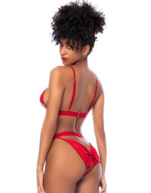 Ensemble 2 pièces Mapalé bonnets ouverts avec nœuds 