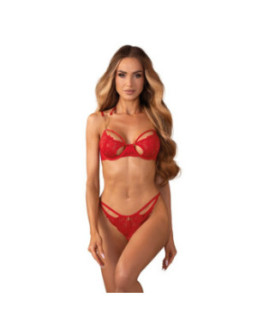 Matildea ensemble lingerie ouvert rouge