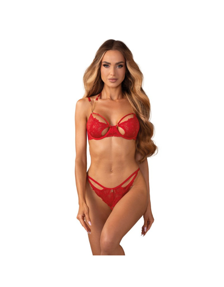Matildea ensemble lingerie ouvert rouge