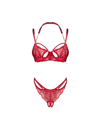 Matildea ensemble lingerie ouvert rouge