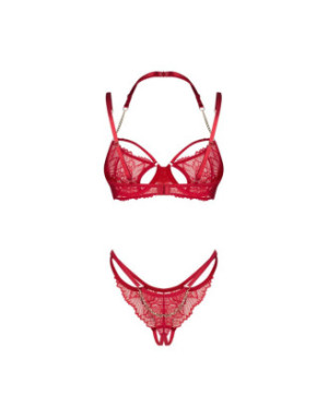 Matildea ensemble lingerie ouvert rouge