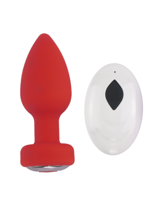 Plug anal vibrant ergonomique en silicone avec télécommande