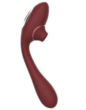 Stimulateur Clitoridien & Vibromasseur Point G 2-en-1 DINA Bordeaux 