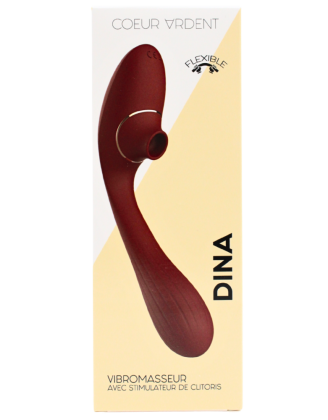 Stimulateur Clitoridien & Vibromasseur Point G 2-en-1 DINA Bordeaux 