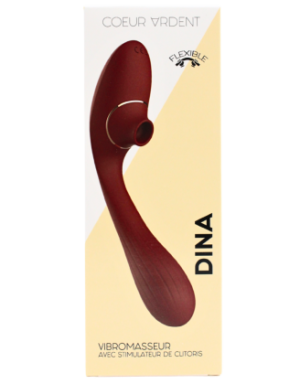 Stimulateur Clitoridien & Vibromasseur Point G 2-en-1 DINA Bordeaux 