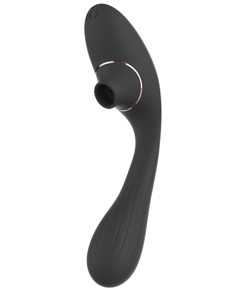 Stimulateur Clitoridien & Vibromasseur Point G 2-en-1 DINA Noir 