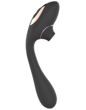 Stimulateur Clitoridien & Vibromasseur Point G 2-en-1 DINA Noir 