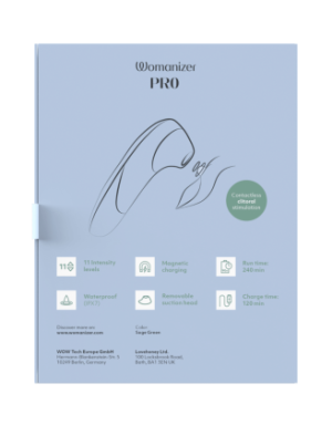 Stimulateur clitoridien sans contact  Pro turquoise 11 intensités – Womanizer