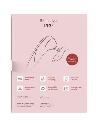 Stimulateur clitoridien sans contact  Pro rouge 11 intensités – Womanizer