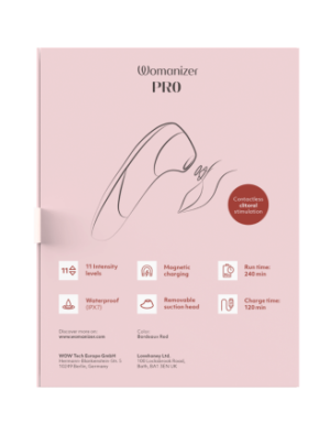 Stimulateur clitoridien sans contact  Pro rouge 11 intensités – Womanizer
