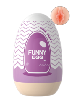 Gaine Masturbatrice Réutilisable FUNNY EGG – Design Réaliste Vagin lèvres charnus