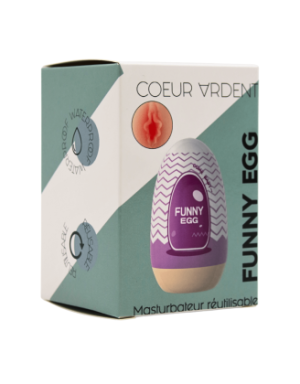 Gaine Masturbatrice Réutilisable FUNNY EGG – Design Réaliste Vagin lèvres charnus