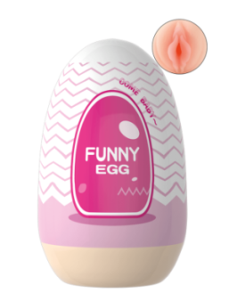 Gaine Masturbatrice Réutilisable FUNNY EGG – Design Réaliste Vagin lèvres épaisses