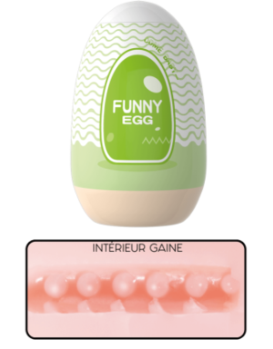 Gaine Masturbatrice Réutilisable FUNNY EGG – Design Réaliste Vagin lèvres fines