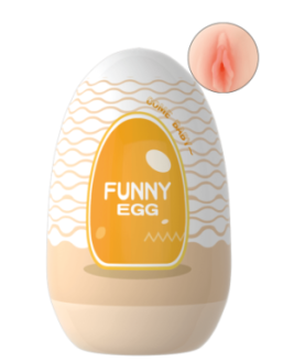 Gaine Masturbatrice Réutilisable FUNNY EGG – Design Réaliste Vagin lèvres moyennes