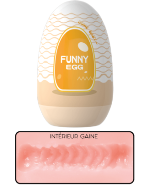 Gaine Masturbatrice Réutilisable FUNNY EGG – Design Réaliste Vagin lèvres moyennes
