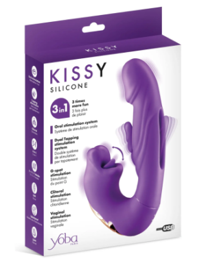 Vibromasseur rabbit 3-en-1 à triple stimulation Kissy