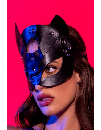 Masque félin en faux cuir - Mapalé