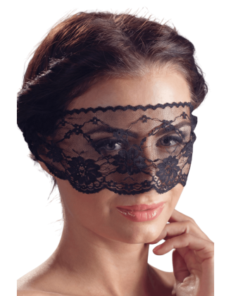 Masque pour les yeux en dentelle noire avec lien à nouer - Cottelli