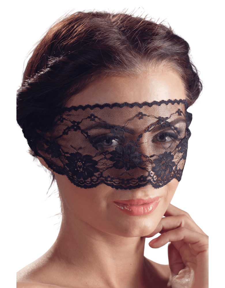 Masque pour les yeux en dentelle noire avec lien à nouer - Cottelli