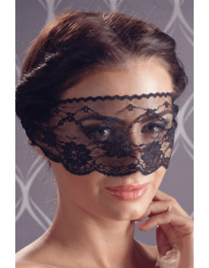 Masque pour les yeux en dentelle noire avec lien à nouer - Cottelli