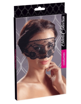 Masque pour les yeux en dentelle noire avec lien à nouer - Cottelli