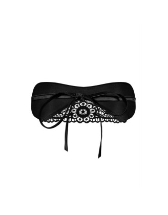 Satinia Masque en satin - Noir