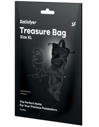 Sac de rangement sextoys noir taille XL Treasure Bag Satisfyer 