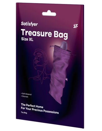 Sac de rangement sextoys violet taille XL Treasure Bag Satisfyer 