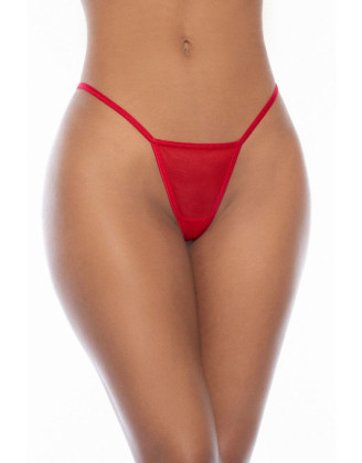 Nuisette rouge et string assorti 