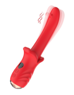 Vibromasseur Rouge Ultra-Souple KISS