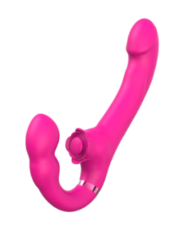 Vibromasseur ROSEA Strap-on Triple Action Télécommandé 