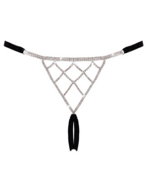 String bijou ouvert noir glamour - Cottelli
