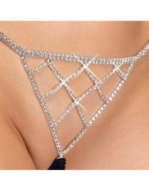 String bijou ouvert noir glamour - Cottelli