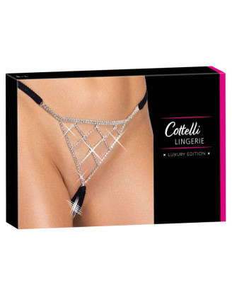 String bijou ouvert noir glamour - Cottelli