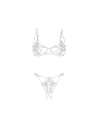 Luise Sublim ensemble ouvert 2 pièces - Blanc
