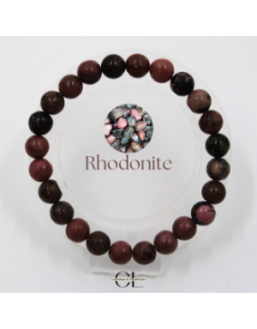 Bracelet en pierres naturelles Rhodonite AB 8mm