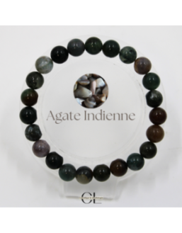 Bracelet en pierre naturelle Agate Indienne AB 8mm