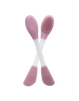 Spatule  brosse visage à double face rose