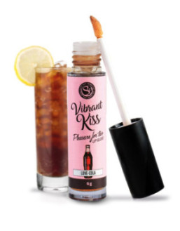 Gloss sexe oral vibrant au cola 100% comestible 