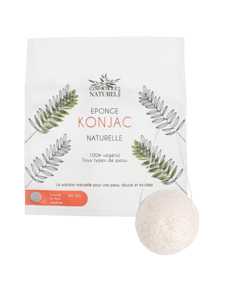 Éponge konjac blanche