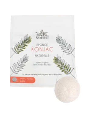 Éponge konjac blanche