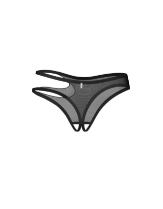Saturis string ouvert noir