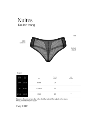 Nuites double string - Noir