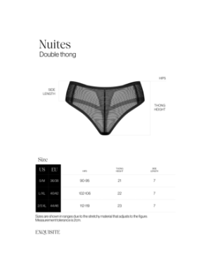 Nuites double string - Noir