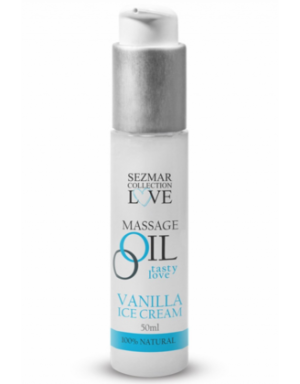 Huile de massage comestible Vanille glacée 50ml - SEZ063